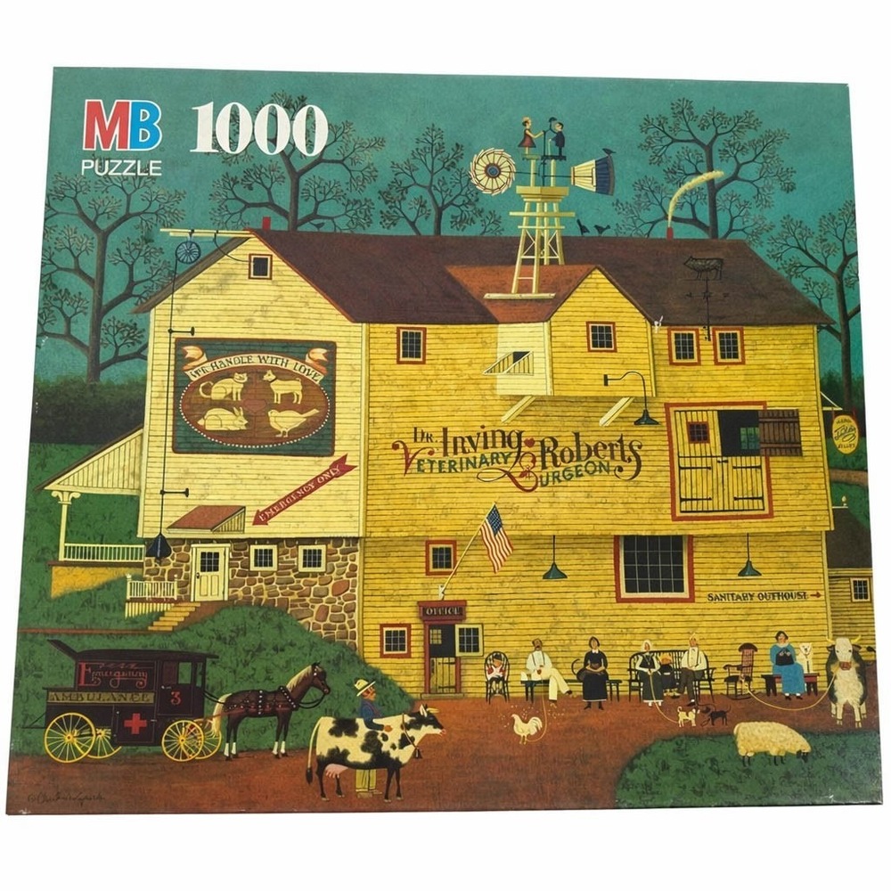 MB Wysocki Americana Dr. Irving Roberts Veterinary Surgeon 1000 Pcs Puzzle NEW